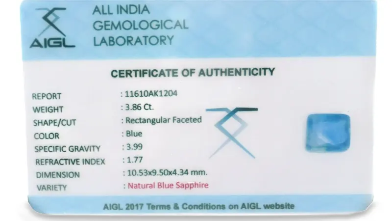 Natural blue Sapphire 3.86 cts