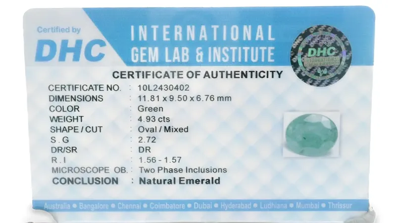 Natural Emerald 4.93 cts