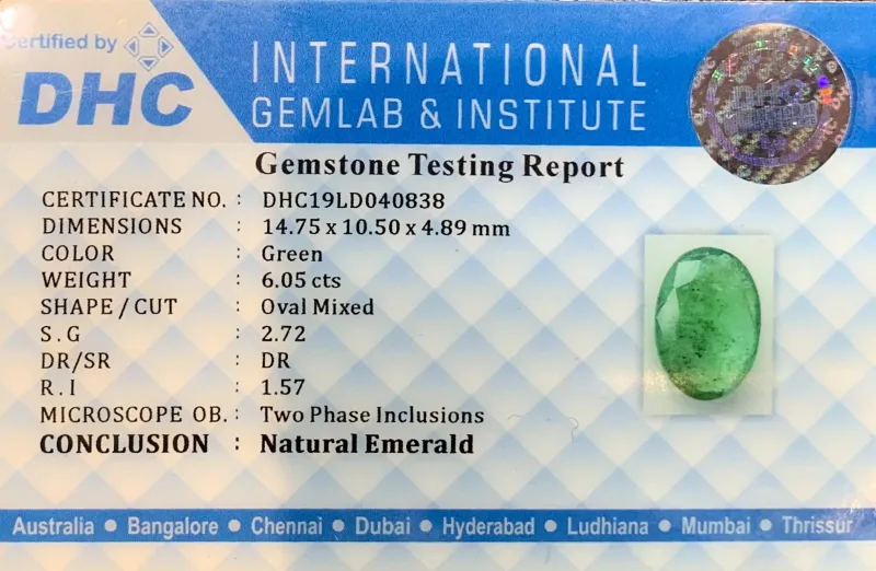 Natural Emerald 6.05 cts