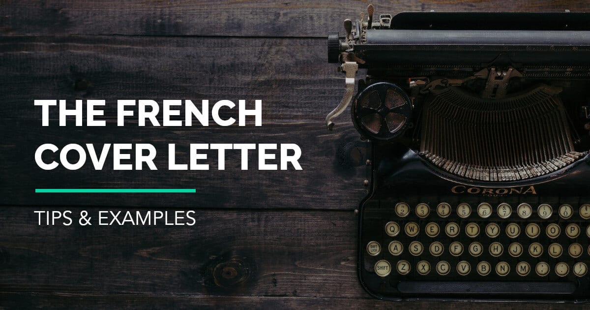 how to write cover letter in french