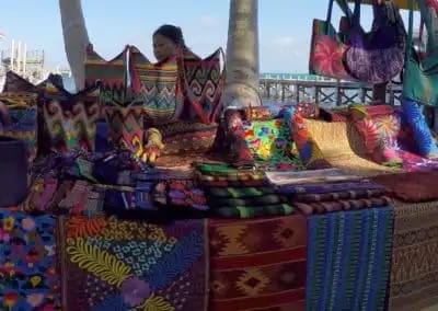 Souvenir shopping scene in San Pedro Town