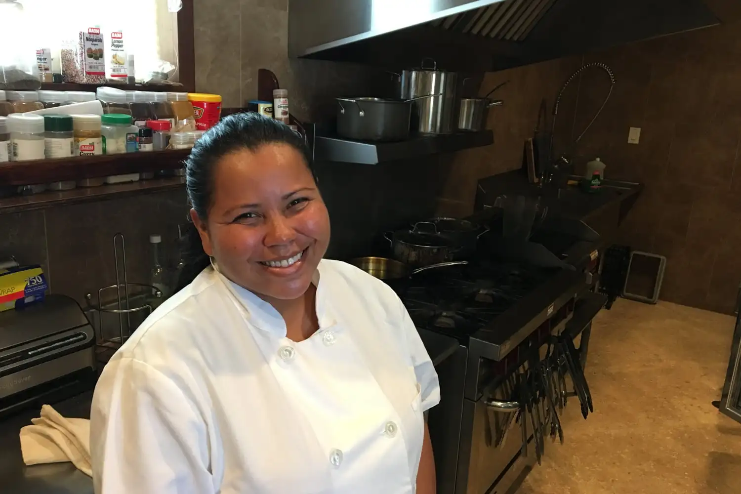 Chef Natalie in the kitchen
