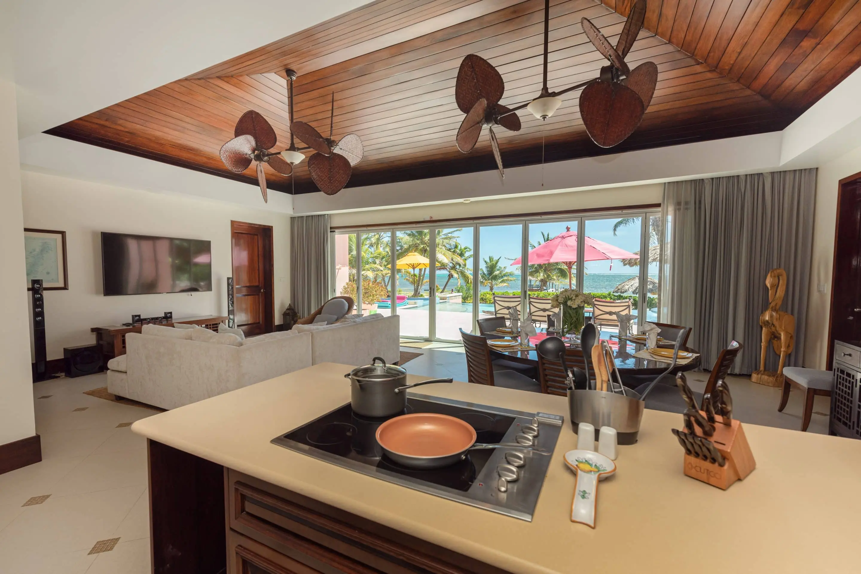 Kitchen island facing the great room