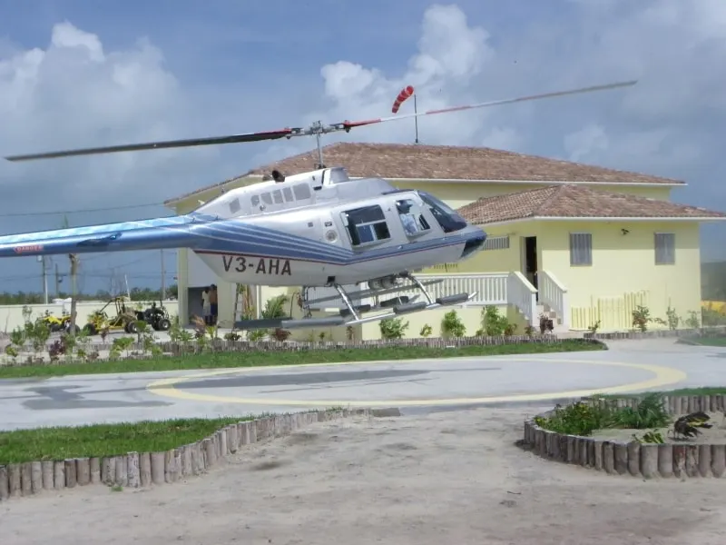 Helipad near the shoreline at Canary Cove