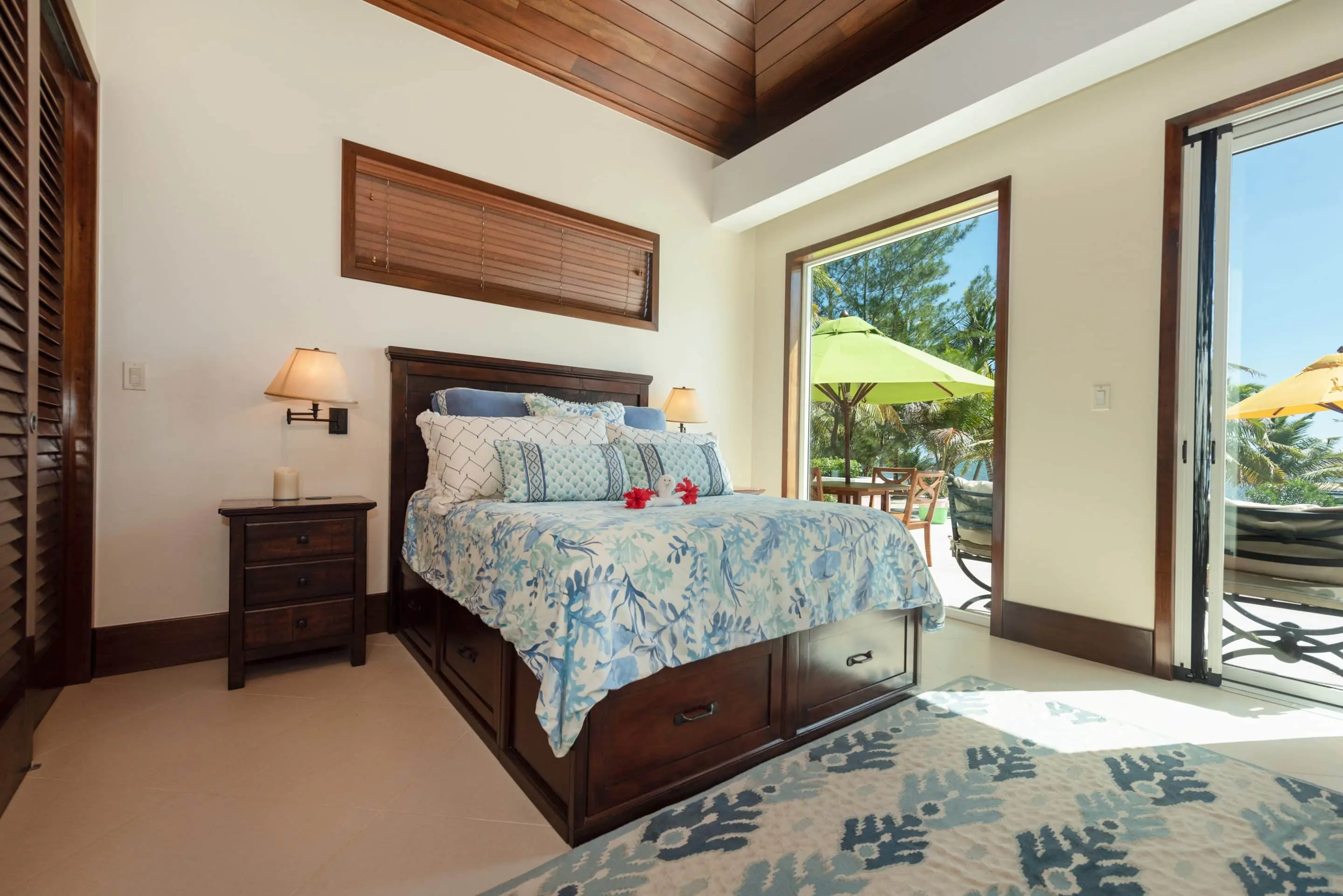 Villa master bedroom with airy views