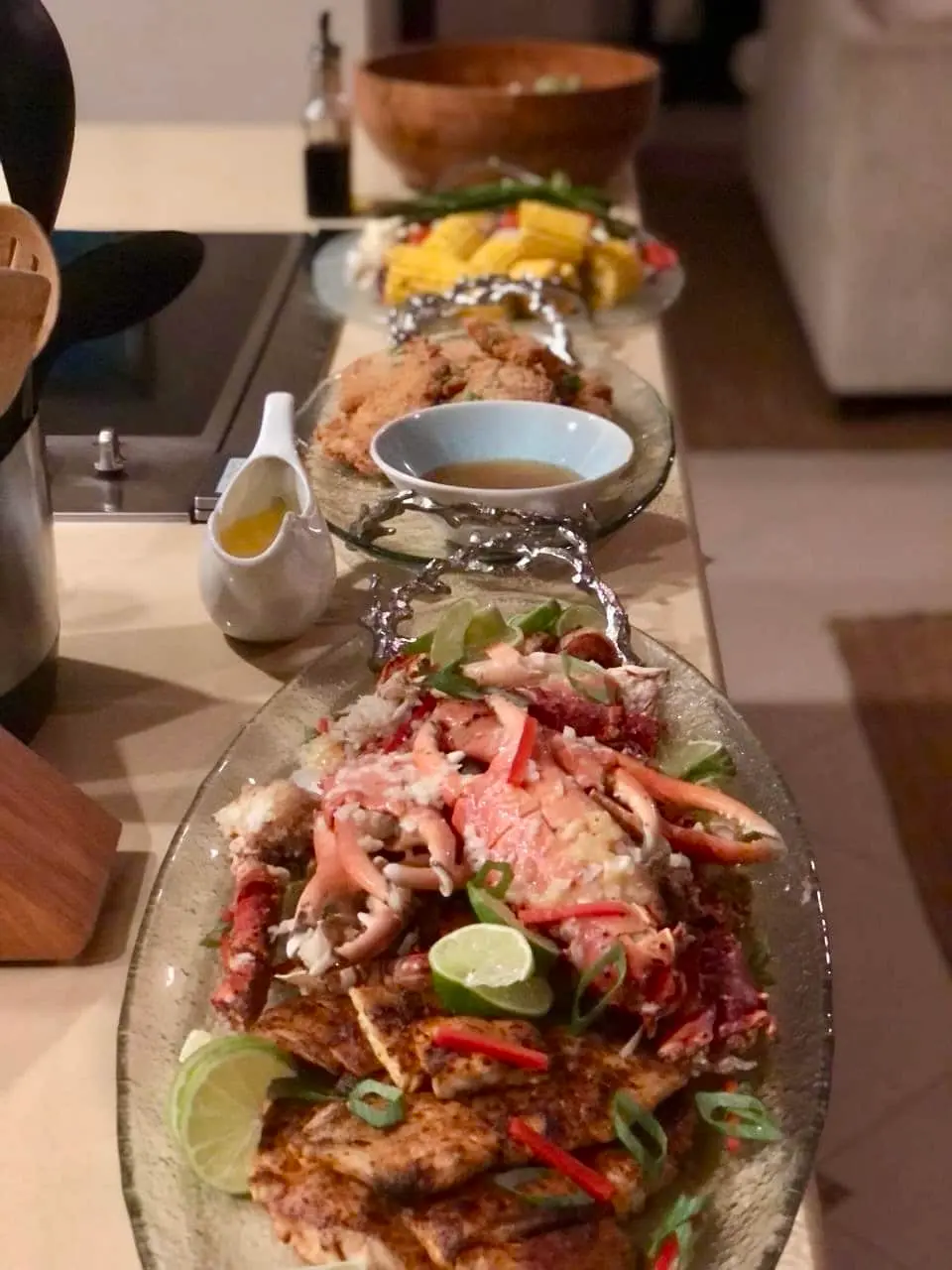 Plated dinner ready to serve