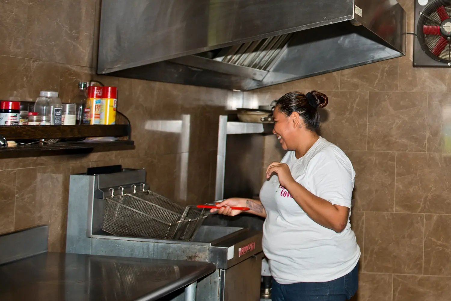 Chef Natalie smiling in the kitchen