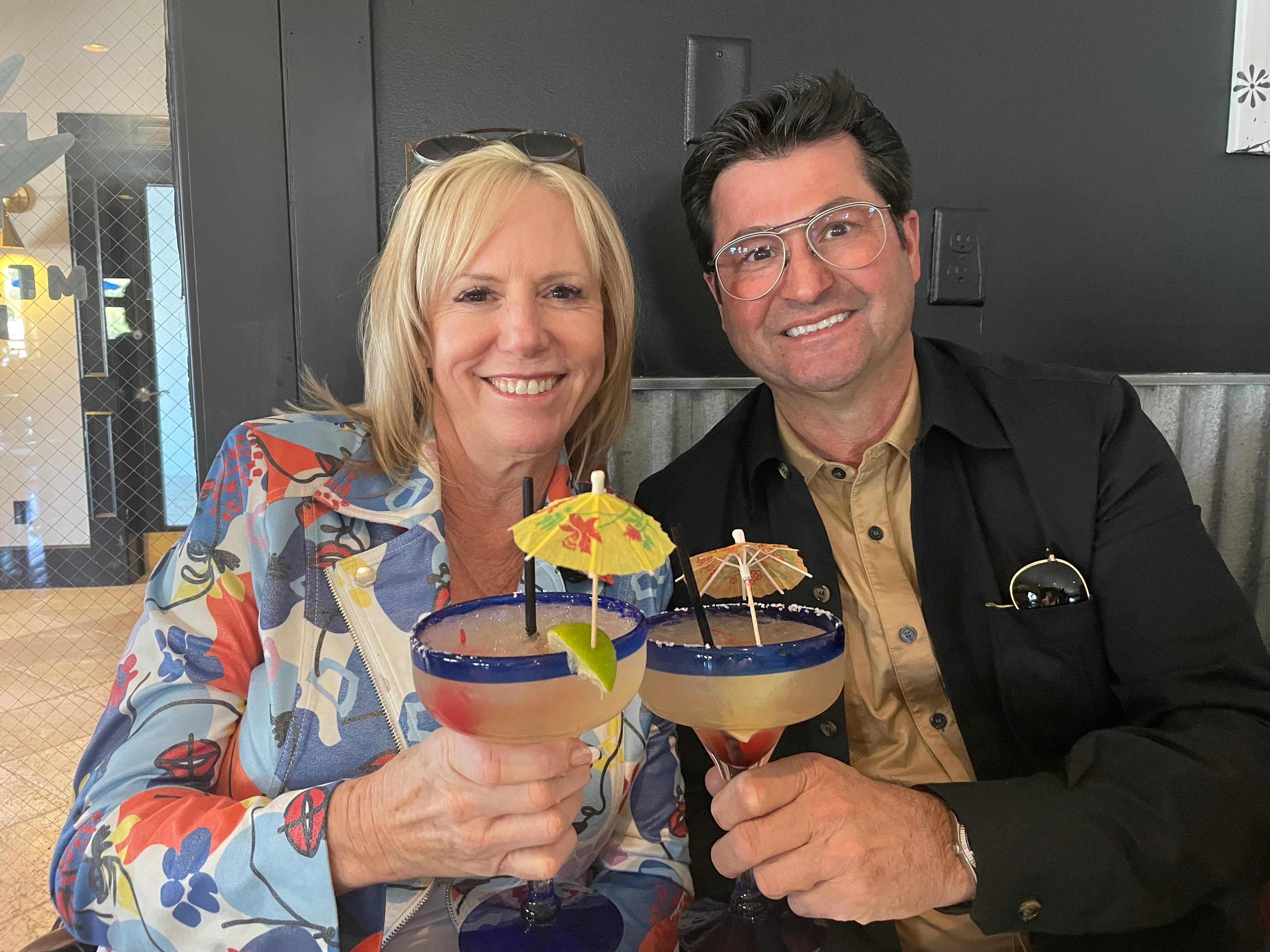 Susan and Chris enjoying a candid conversation