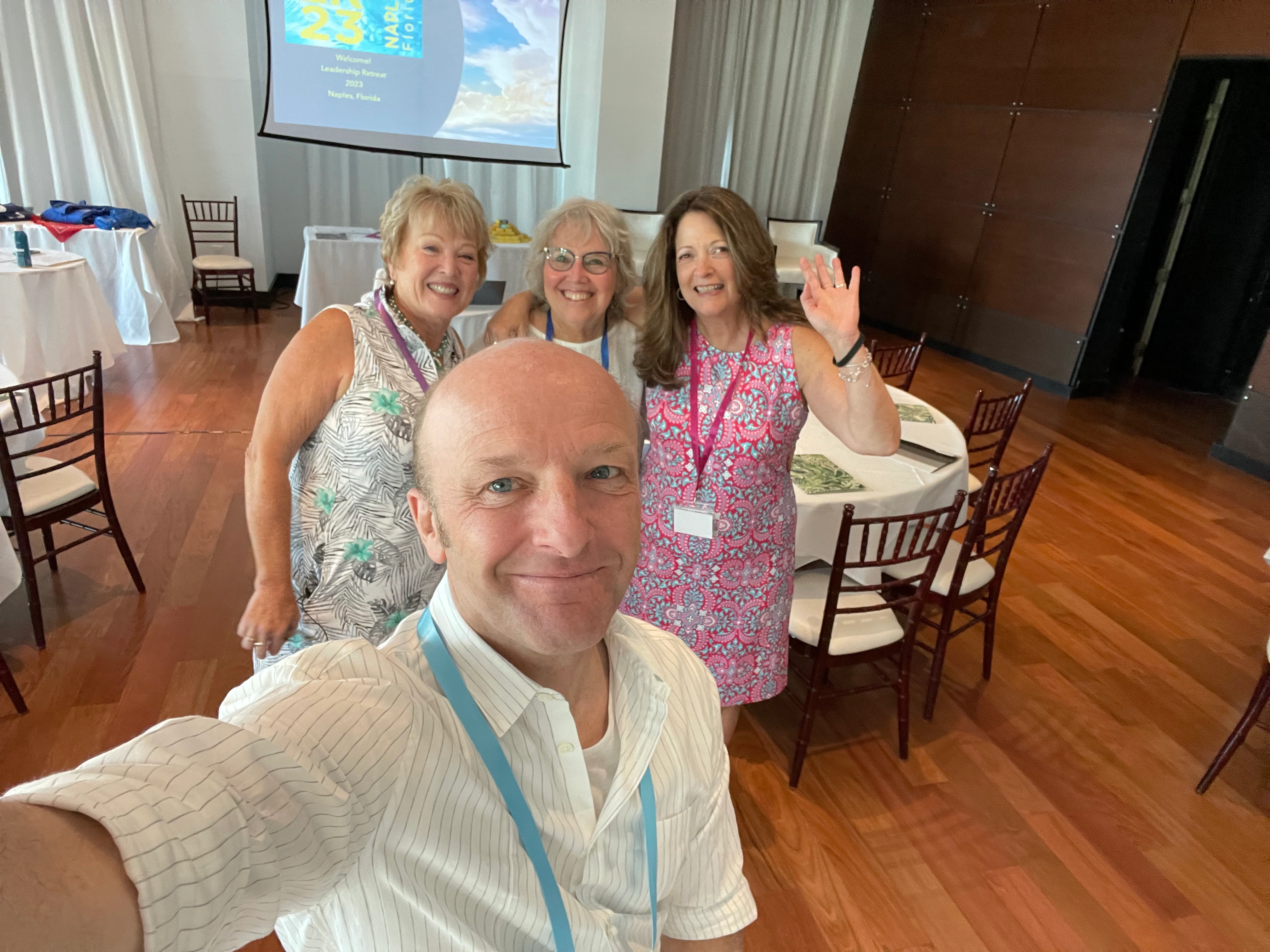 Leadership Retreat community gathered together smiling at the event