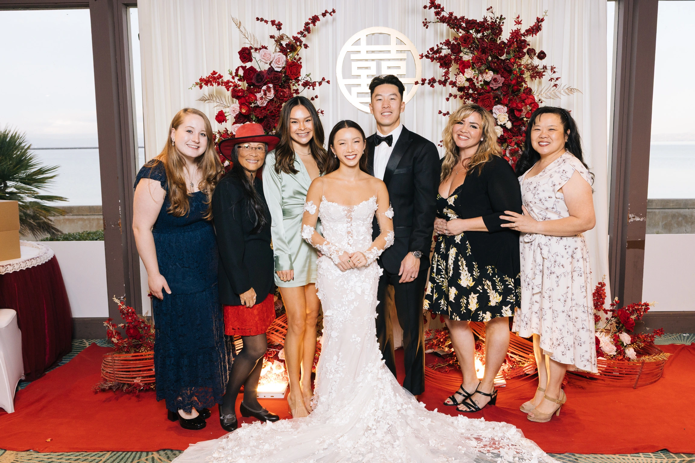 Dr. Wong greeting guests at the reception