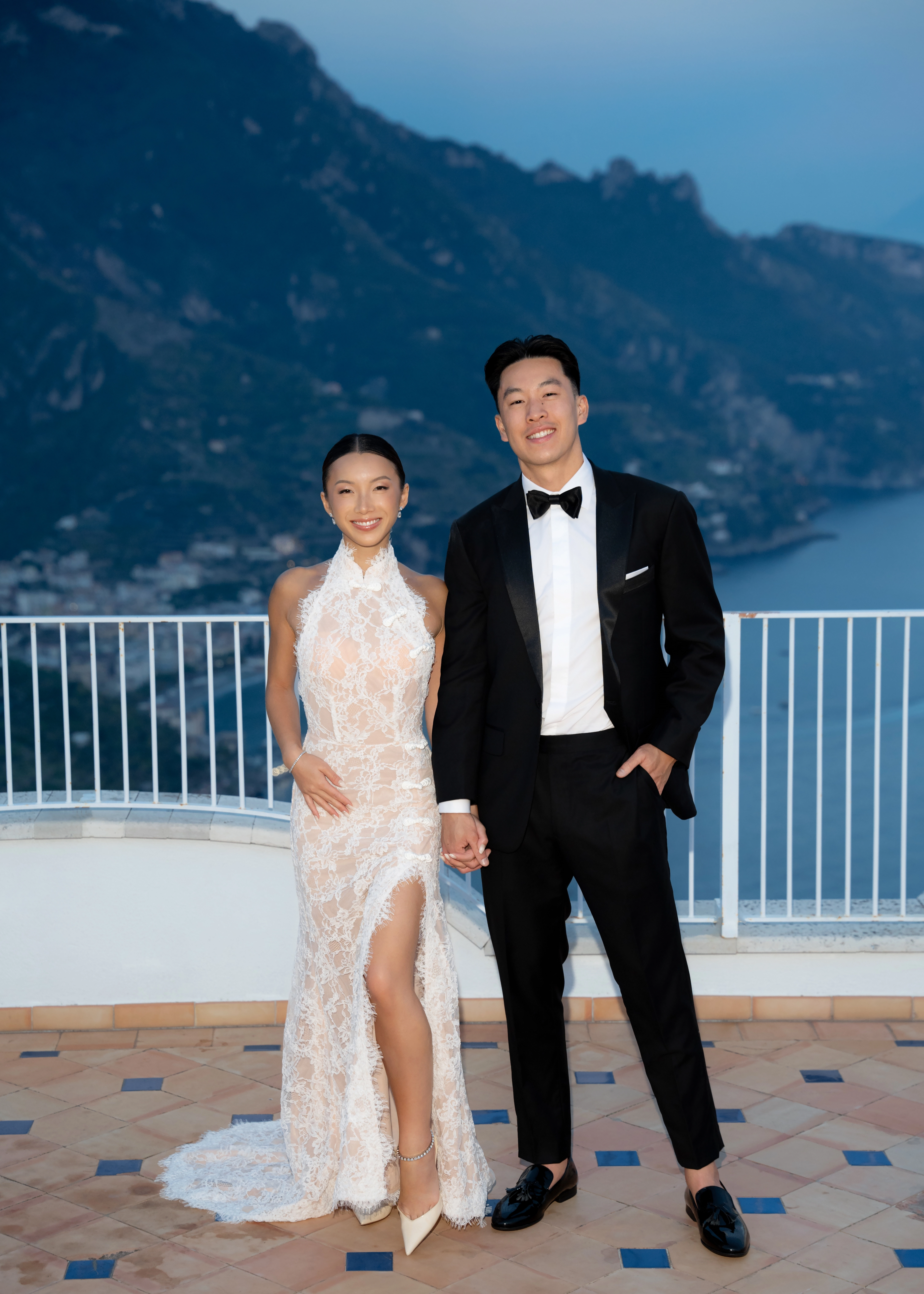 Group photo with the dental practice team at the wedding