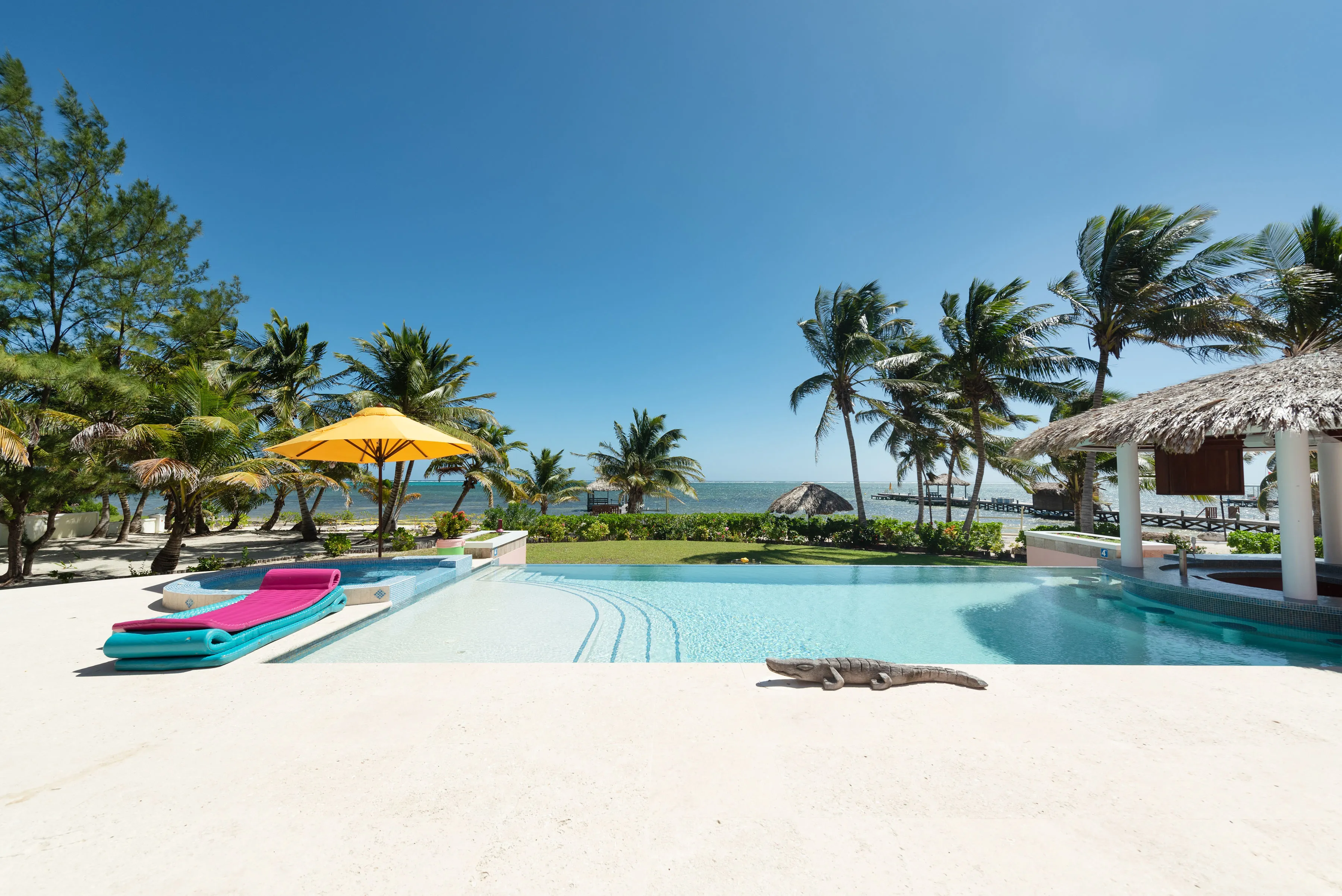 Pool terrace looking toward the water