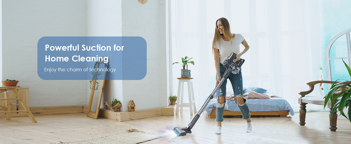 Oraimo Vacuum Cleaner for Home, Self-Standing Cordless Vacuum, 6-in-1 Stick  Vacuum with Rechargeable Battery, 35min Max, Lightweight Handheld Vacuum