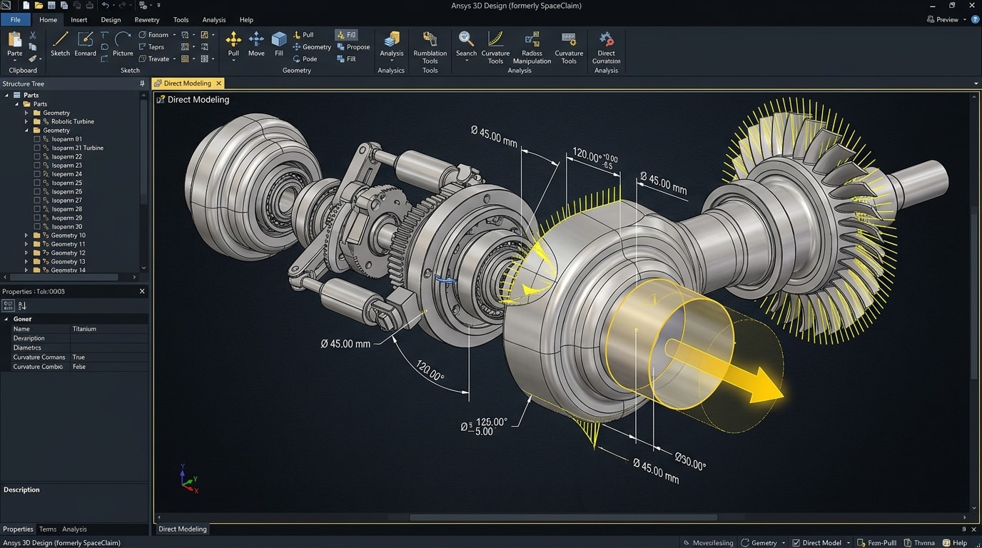 Ansys 3D Design CAD Direct Modeling & SpaceClaim Preparation