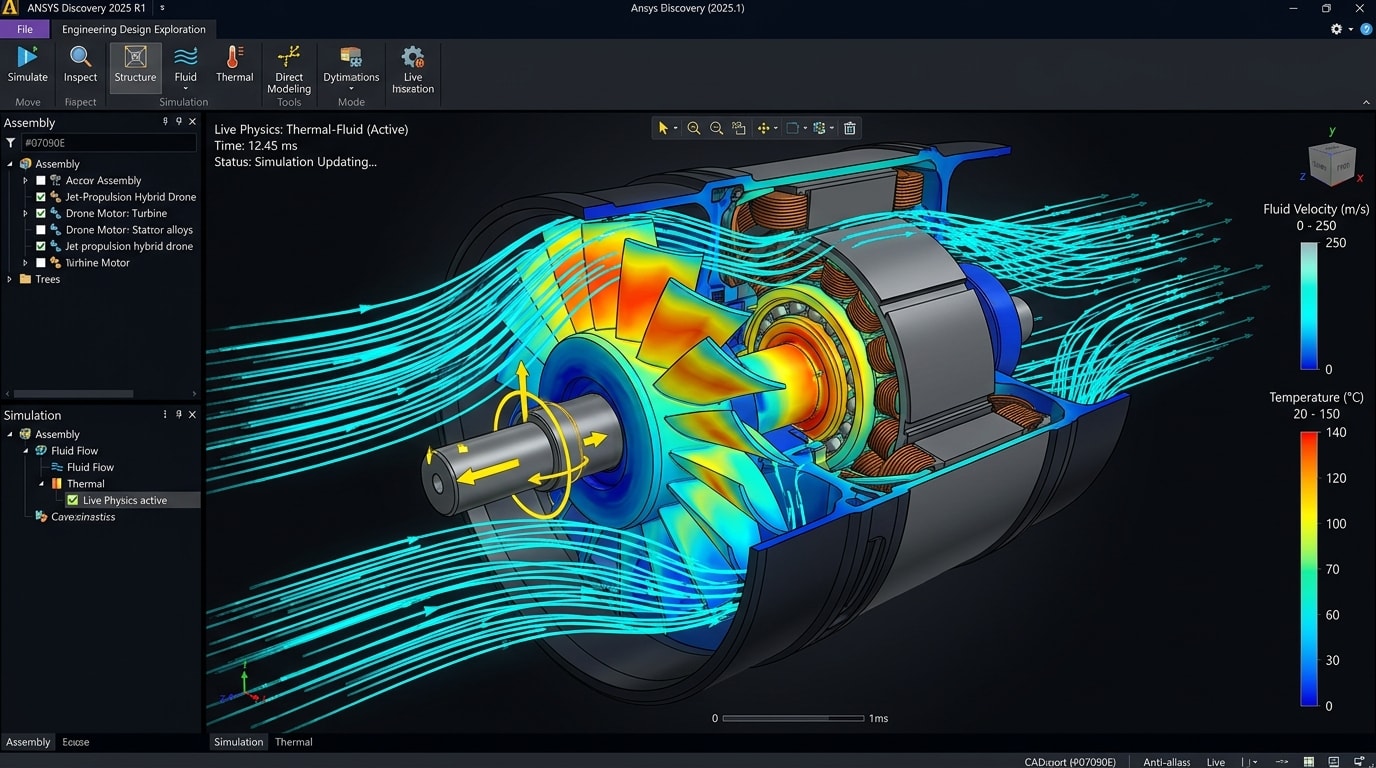 Ansys Discovery Real-Time Physics Simulation