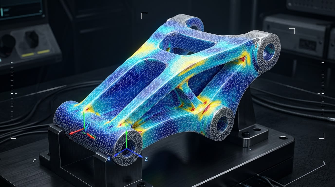 Ansys Mechanical Finite Element Analysis 3D FEA Stress Mesh