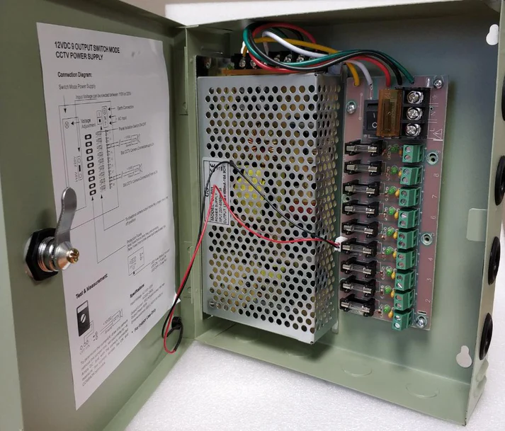 Power supply(boxed) 12V 10A 4 channel switching power box Q-T172