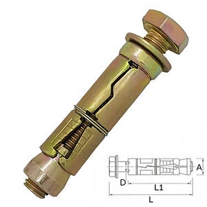 Raw bolt M10 (16mm bit)