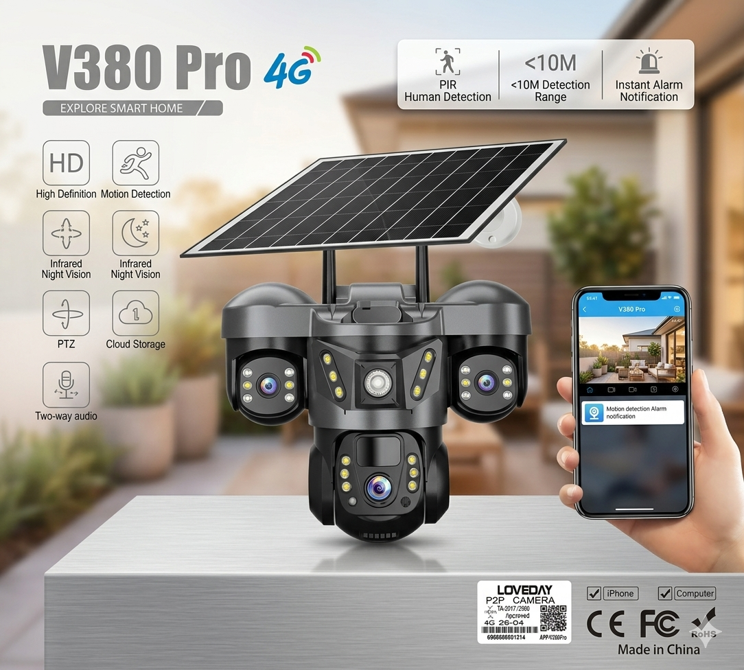 SIM card-4G Smart Net Camera Solar camera V380
