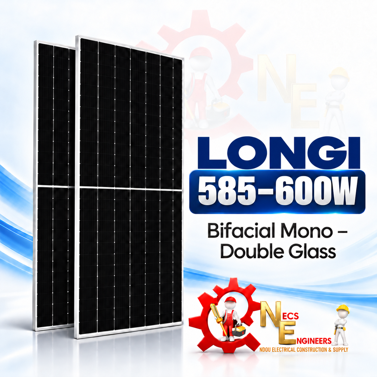 Solar panel 585-600W LONGI mono - bifacial