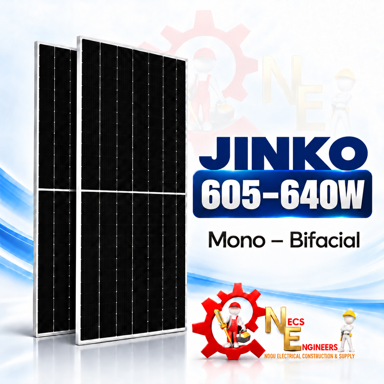 Solar panel 605-640W JINKO mono - bifacial 