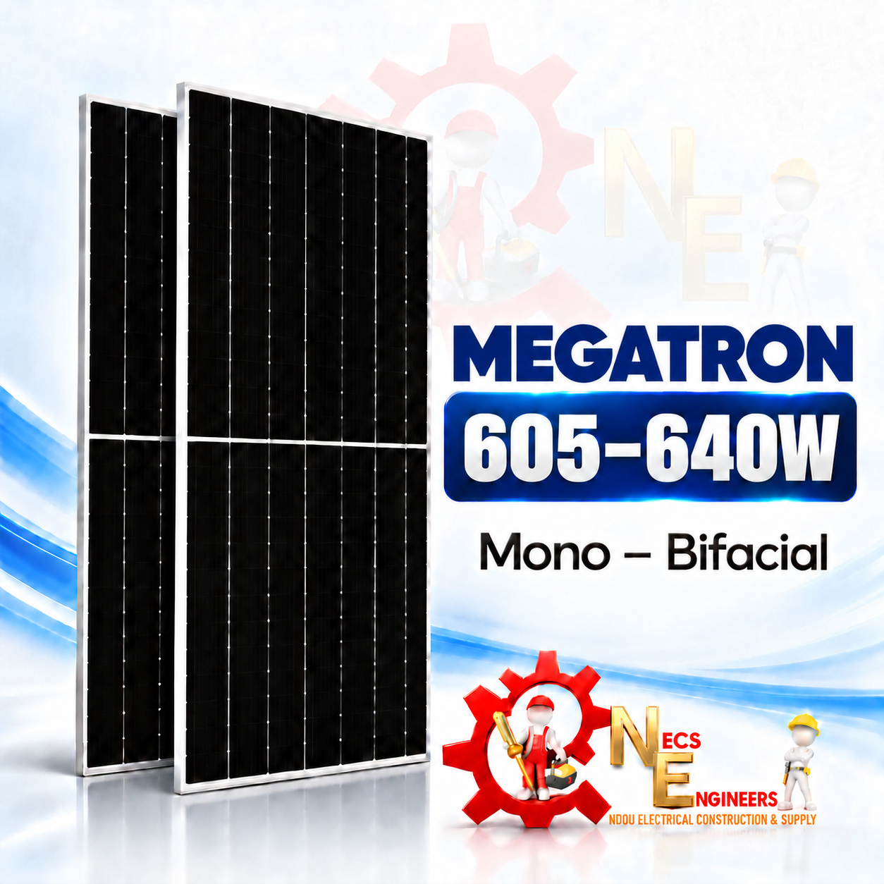 Solar panel 605-640W Megatron mono - bifacial 