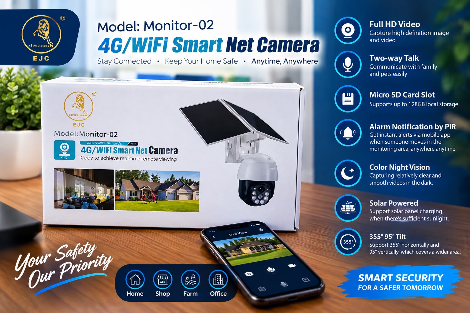4G/WIFI SMART NET CAMERA-V380