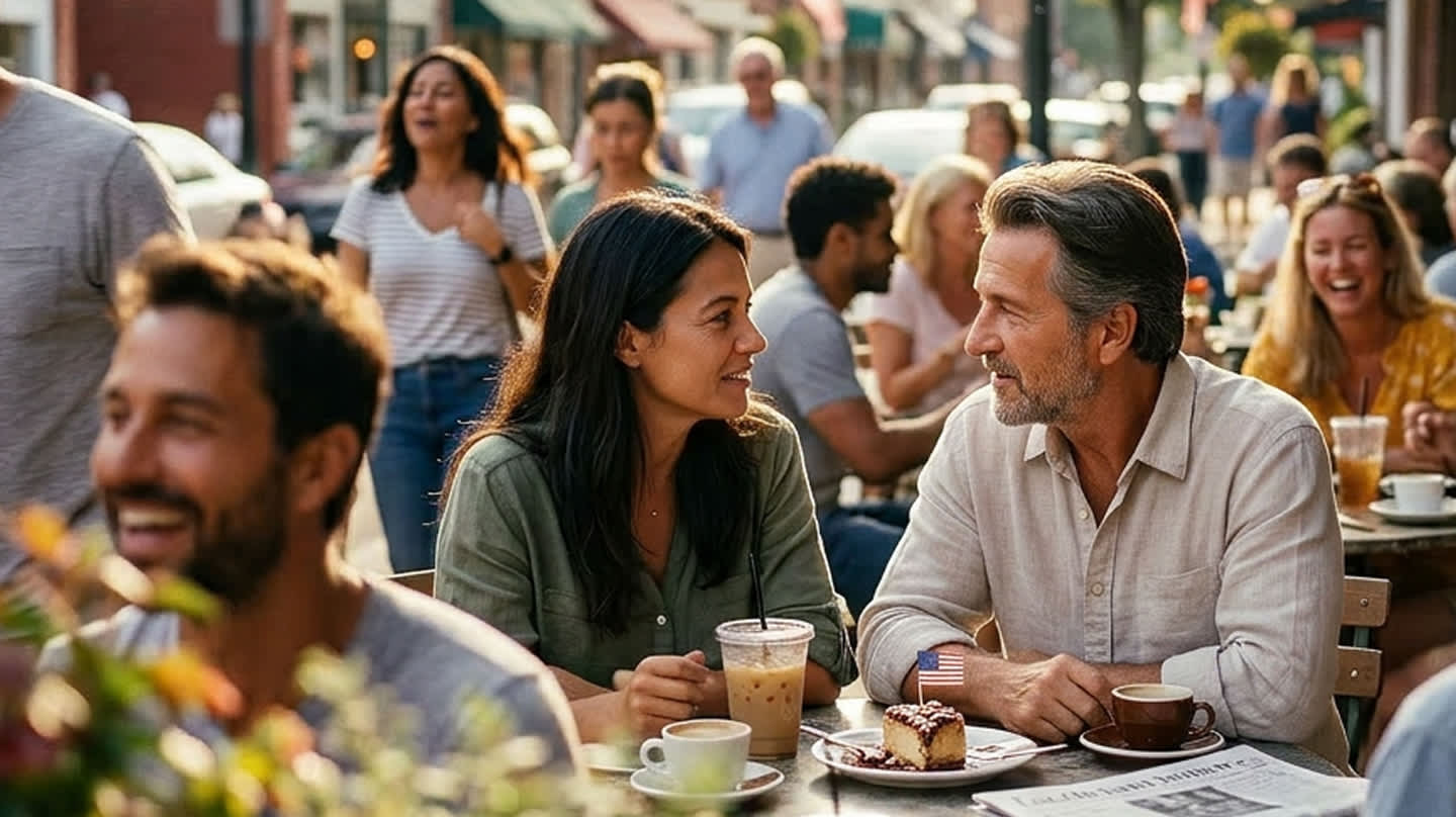 Couple having a conversation