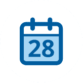 28 Tage Probetragen symbol