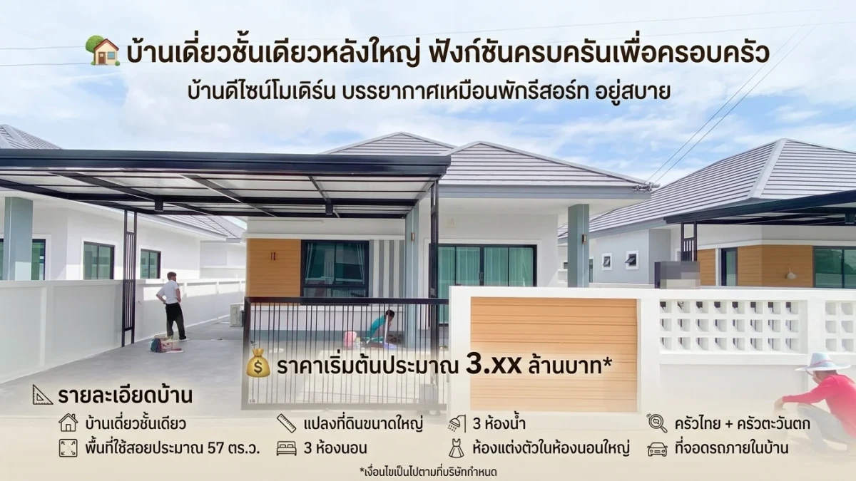 บ้านเดี่ยว 1 ชั้น - รูปภาพที่ 1