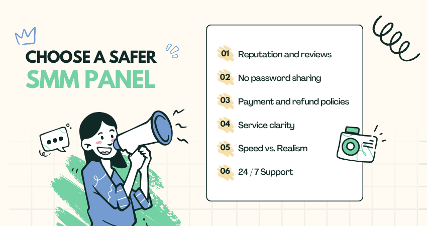 How to choose a safer smm panel infographic