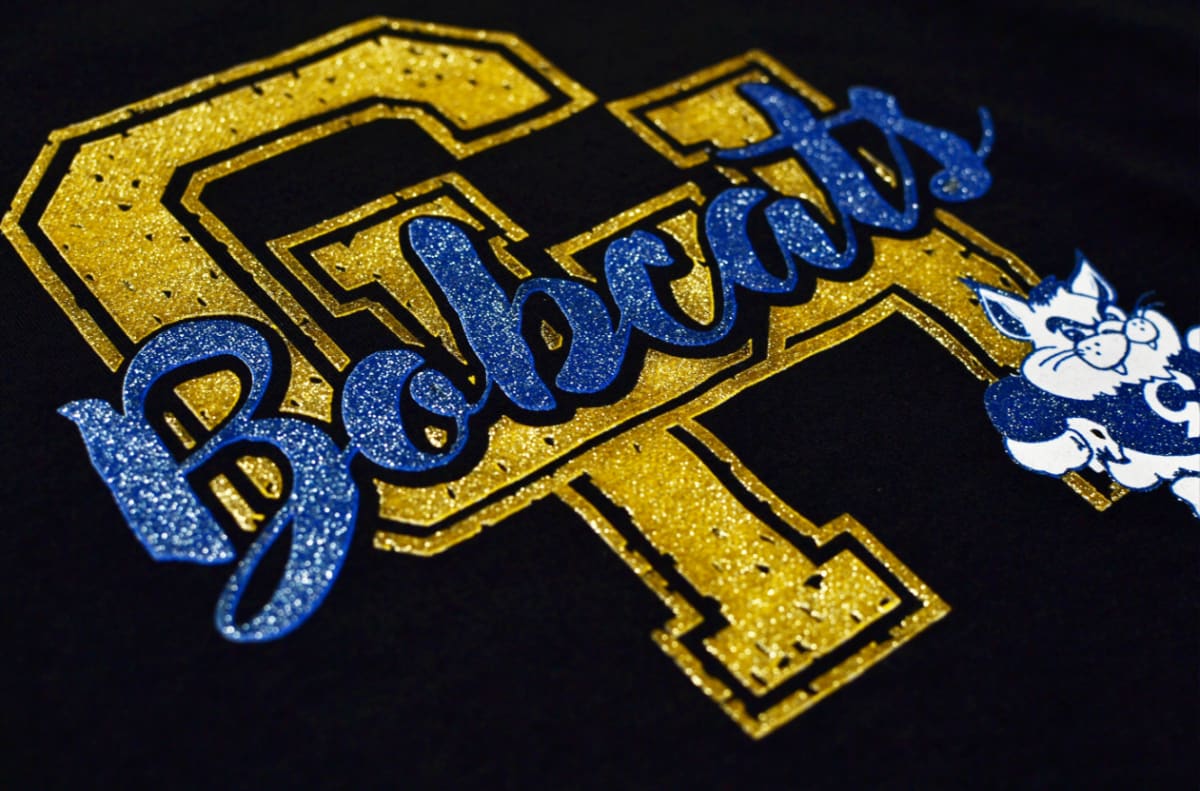 Glitter print shirts for Chapman Hills Elementary in Orange, California