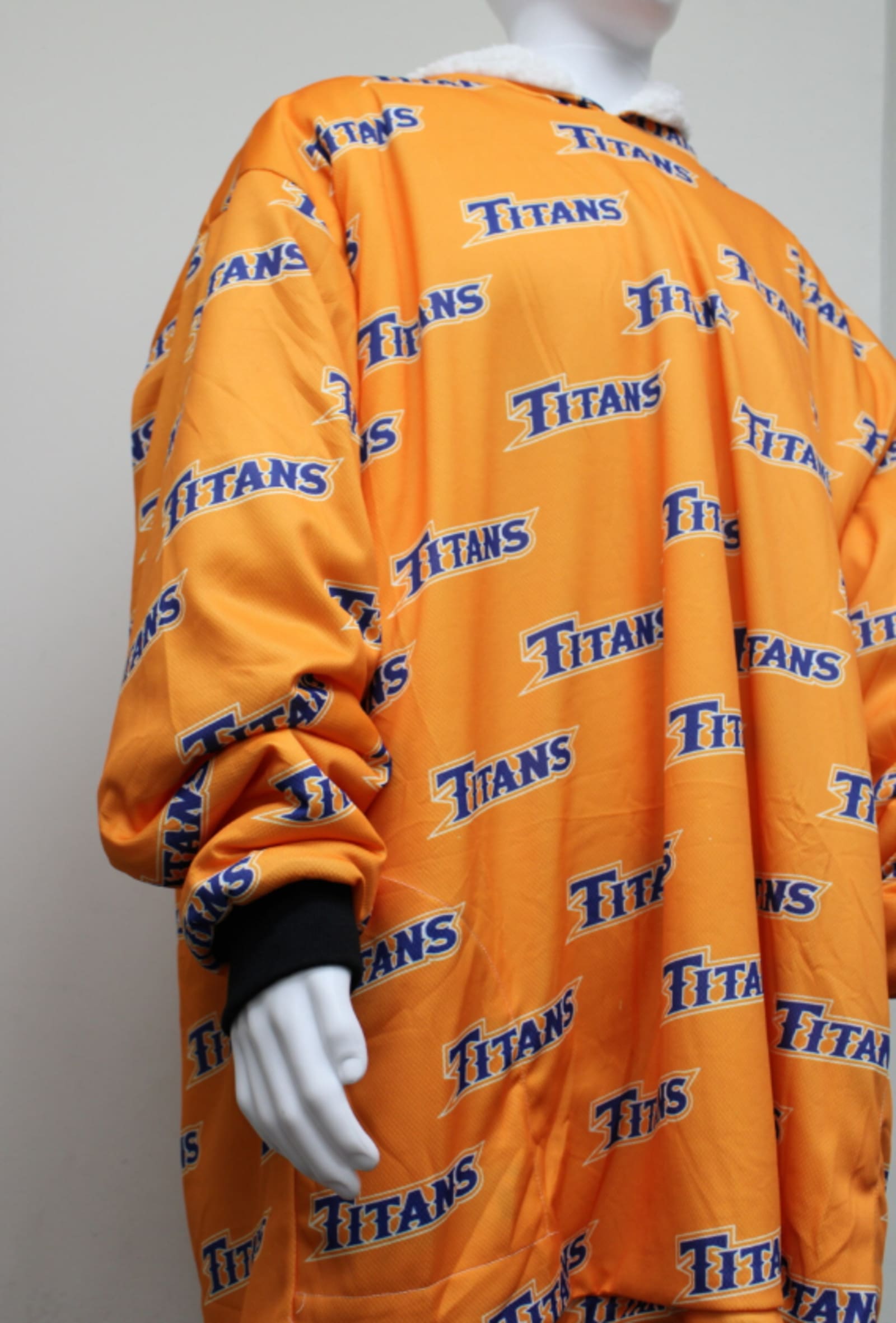 Blanket hoodie custom school branding example