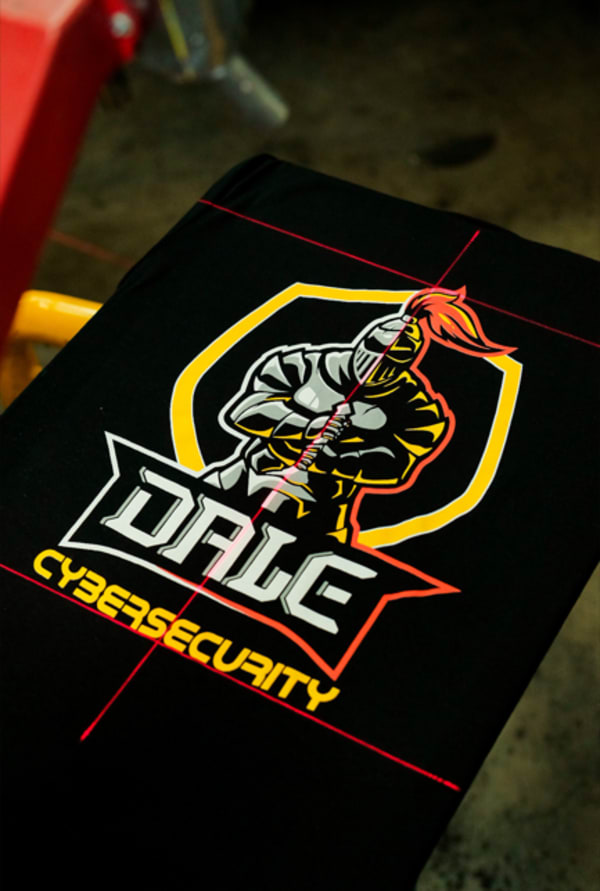 Screen printing with laser registration at American Casual Anaheim