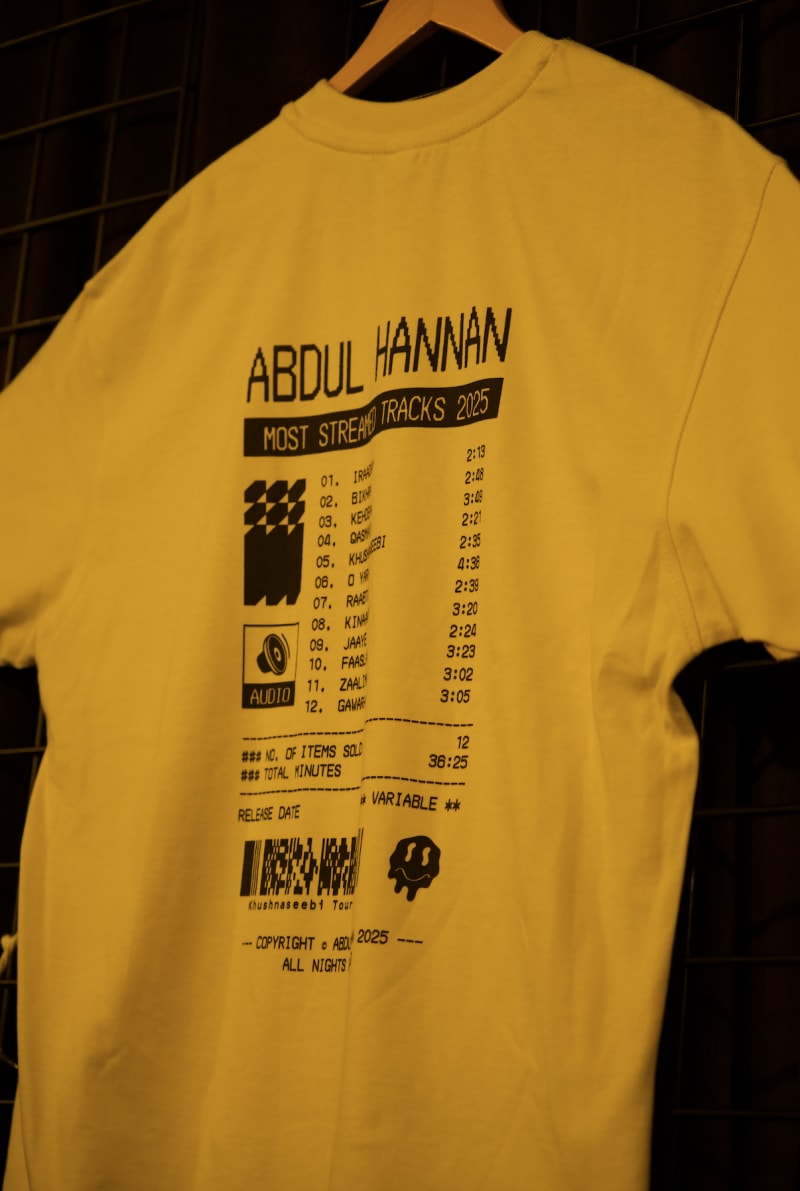 Abdul Hannan North America Tour Merch