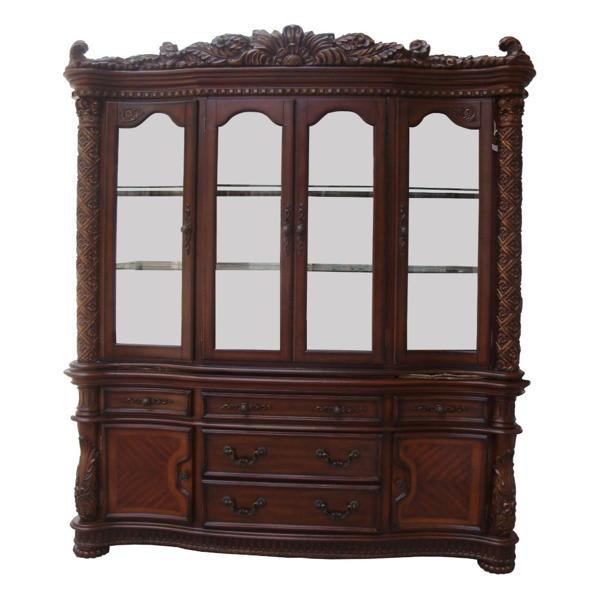 Vendome Buffet and Hutch - Cherry Finish 