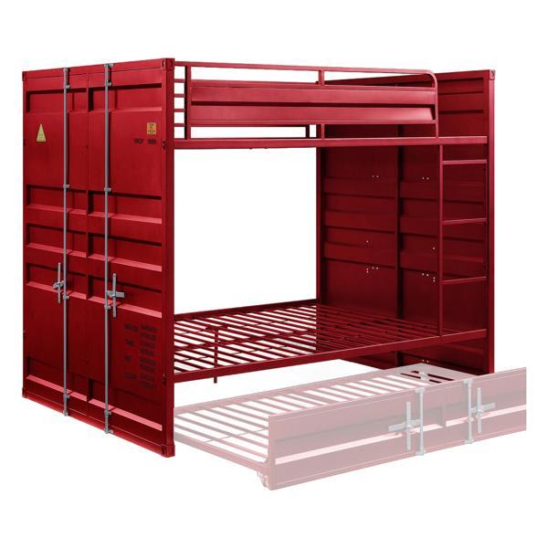 Cargo Full - Full Bunk Bed with Red Finish Frame 