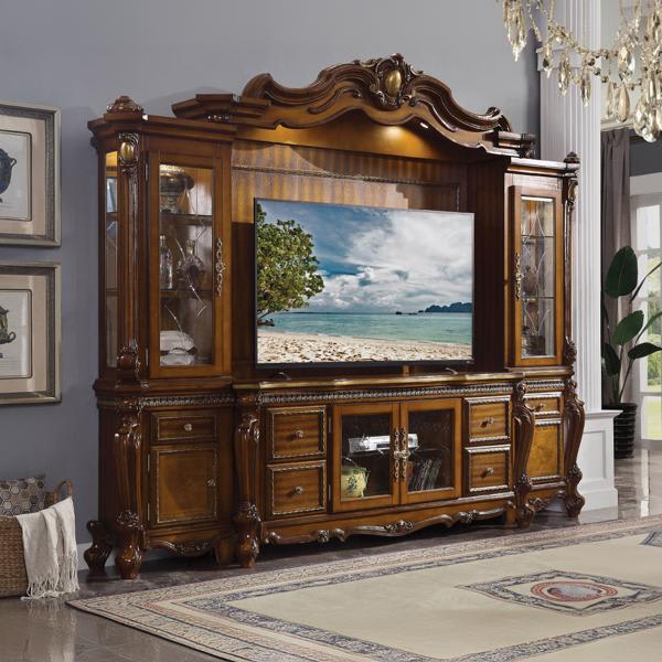 Picardy Entertainment Center - Honey Oak Finish 