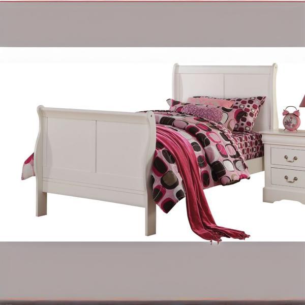 Louis Philippe III Full Bed - White Finish 