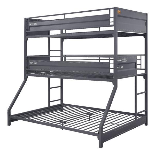 Cargo Twin - Twin - Full Bunk Bed - Gunmetal Finish 