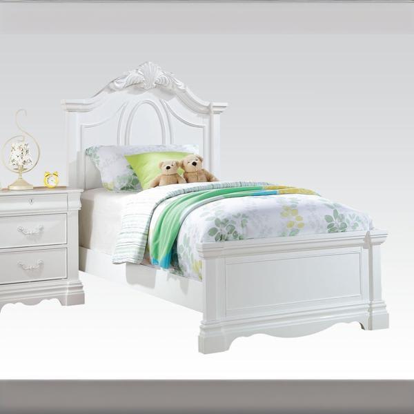 Estrella Twin Bed - White Finish 