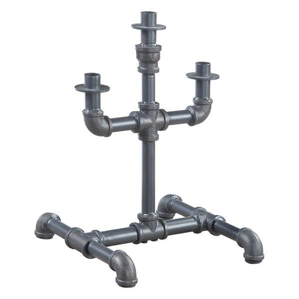 Brantley Candle Holder - Sandy Gray Finish 