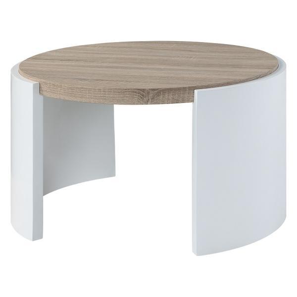 Zoma Coffee Table - Oak and White High Gloss Finish 