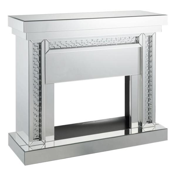 Nysa - Mirrored and Faux Crystals Fireplace - 47"L x 13"W x 42"H 