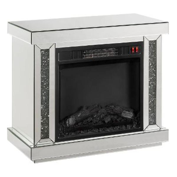 Noralie Fireplace - LED - Mirrored and Faux Diamonds 