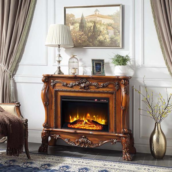 Dresden Fireplace - Cherry Oak Finish 