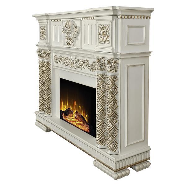 Vendome Fireplace - Antique Pearl Finish 