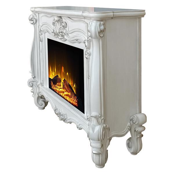 Versailles Fireplace - Bone White Finish 