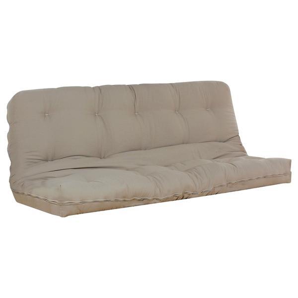 Nabila Full Futon Mattress - 8" Height - Khaki Poplin Fabric 
