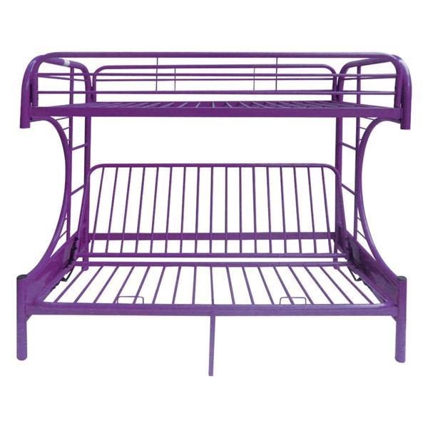 Eclipse Twin - Full Futon Bunk Bed - Purple Finish 